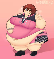 Kairi caressing that big belly ~