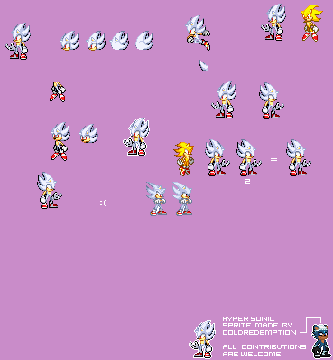 Super Hyper Sonic Sprite Sheet (Sonic X) by TheKnucklesMainG4 on DeviantArt