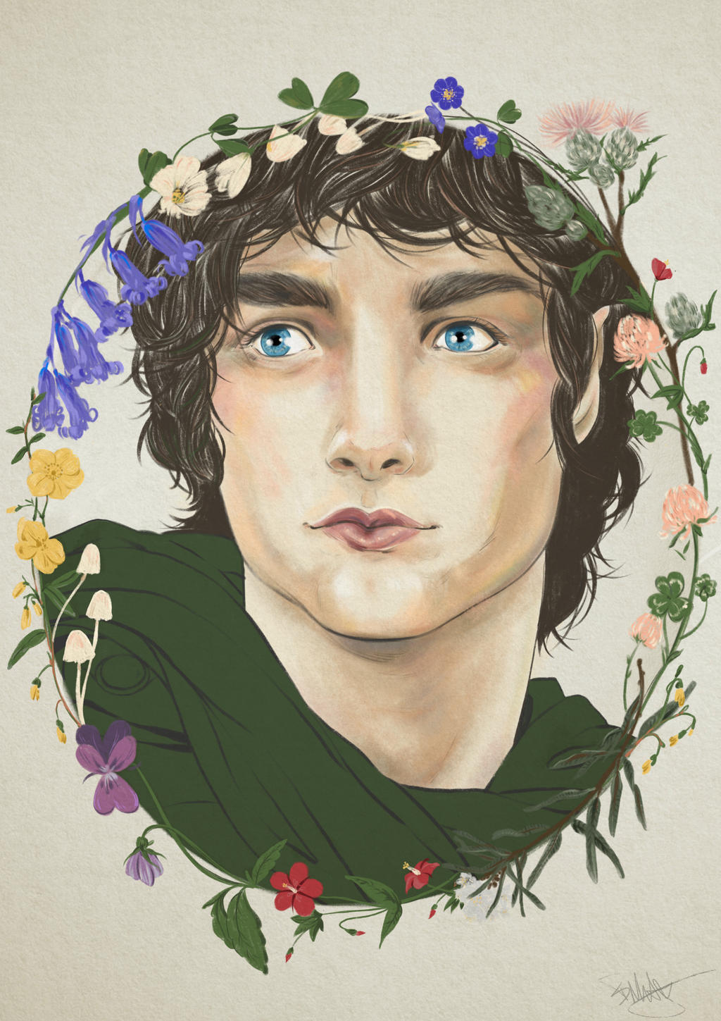 Frodo Deviantart Draw Frodo with Floral Wreath by Gangles on DeviantArt