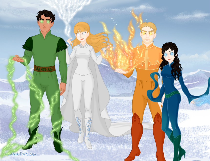 Earth, Air, Fire, Water by DanTeal on DeviantArt