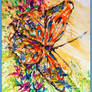 Butterfly. Encaustic