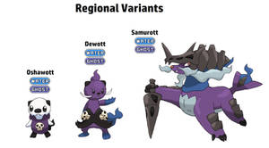 Regional Variants Oshawott Dewott and Samurott