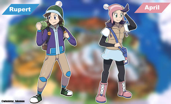 Pokemon Trainers Rupert and Aprill