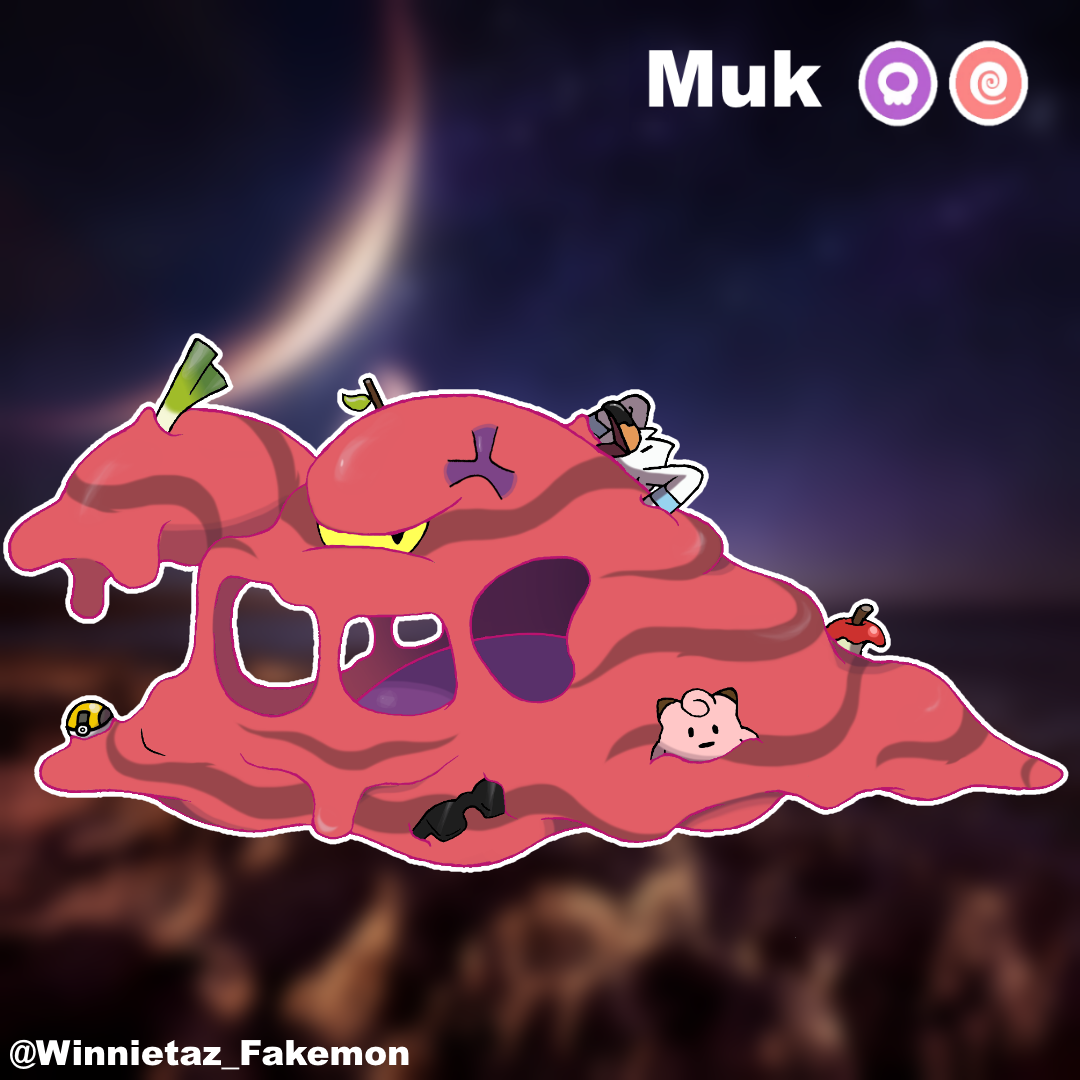 Muk Deviantart Regional Form Poison/Psychic Muk by winnietaz on DeviantArt