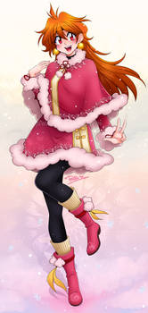 Commission - A bit of pink in the snow