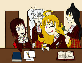 Studying with Team RWBY