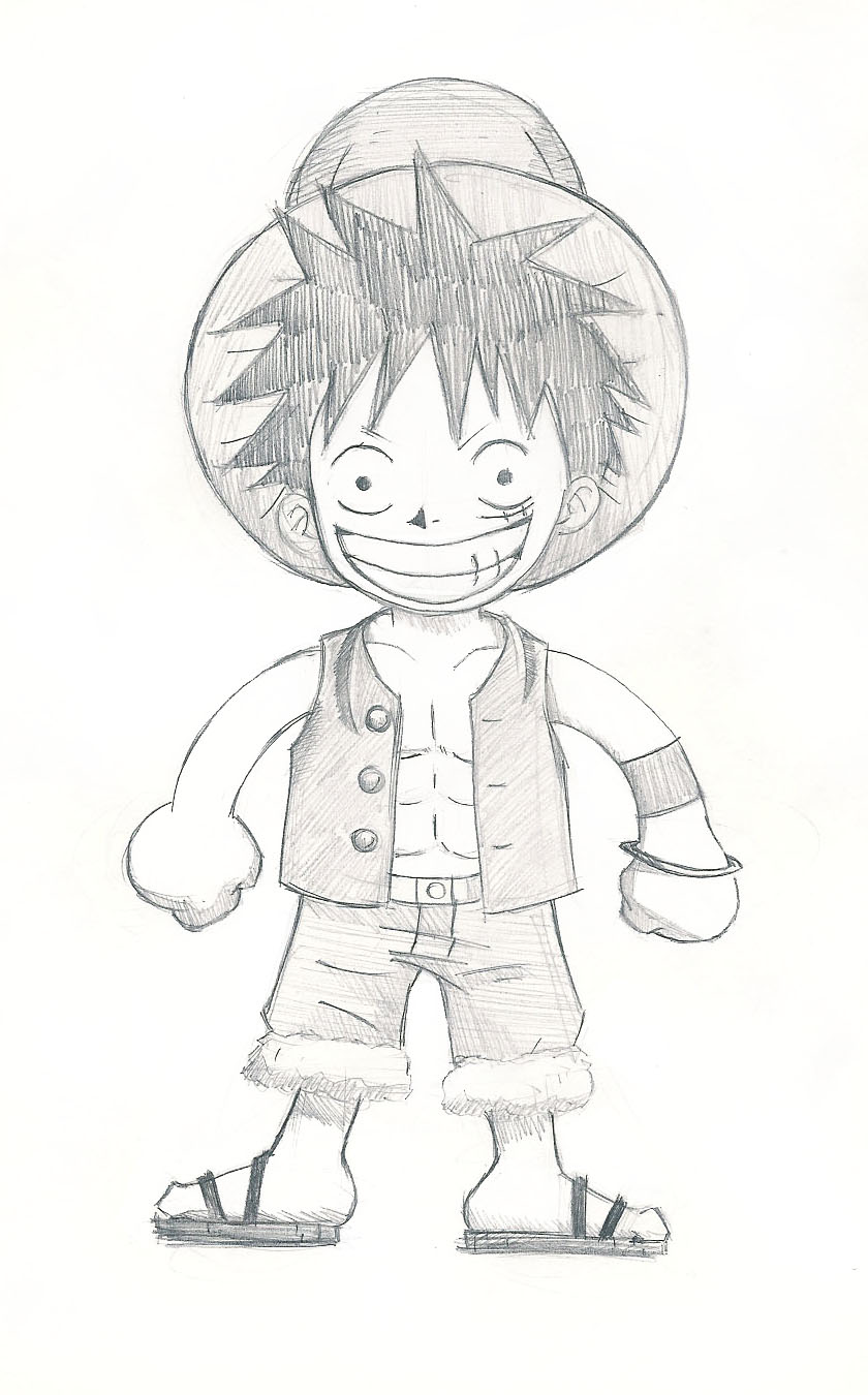 One Piece: Chibi Luffy by sorel-chama on DeviantArt