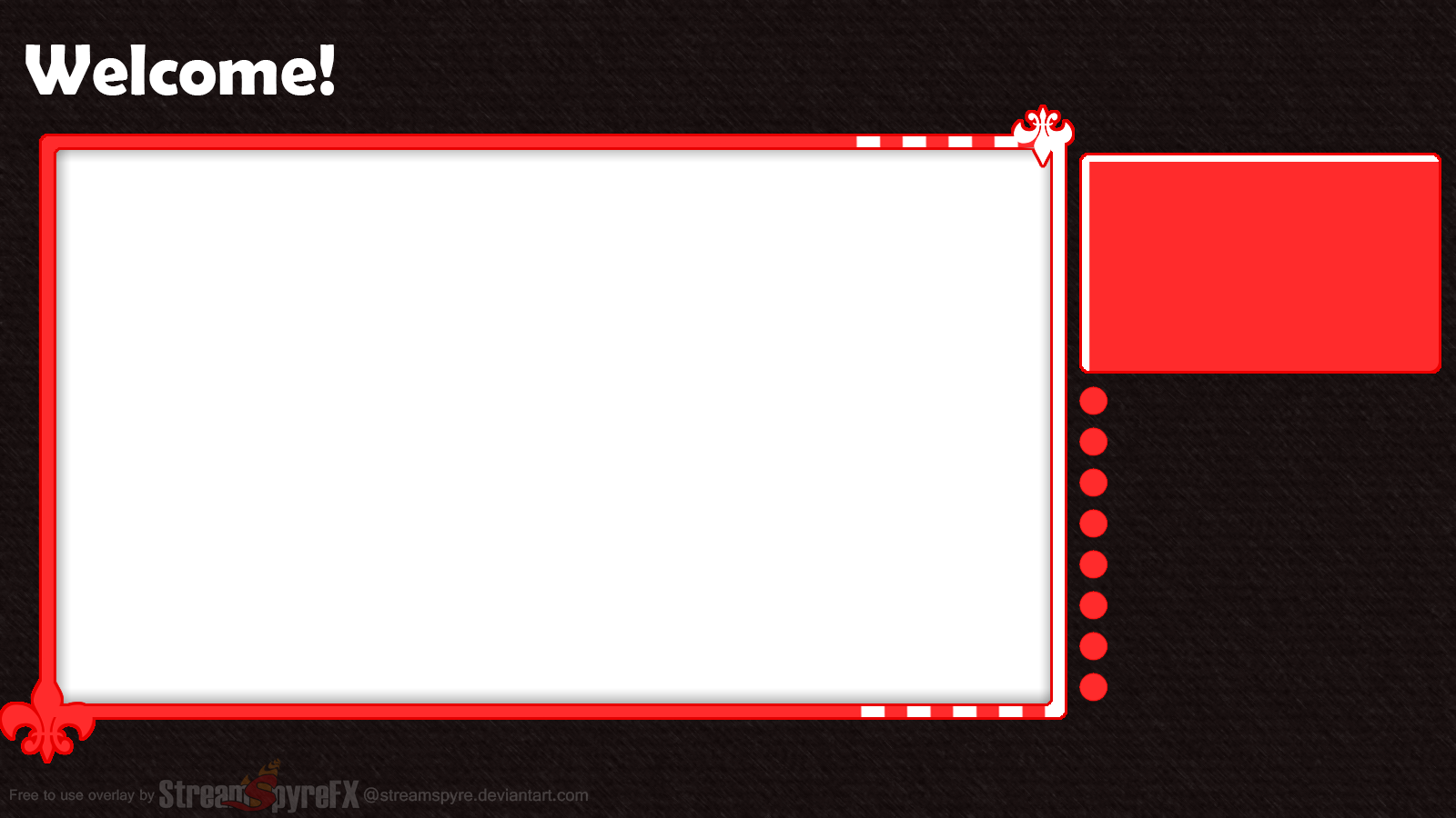FleurDeLis Stream Overlay (Red) by StreamSpyre on DeviantArt