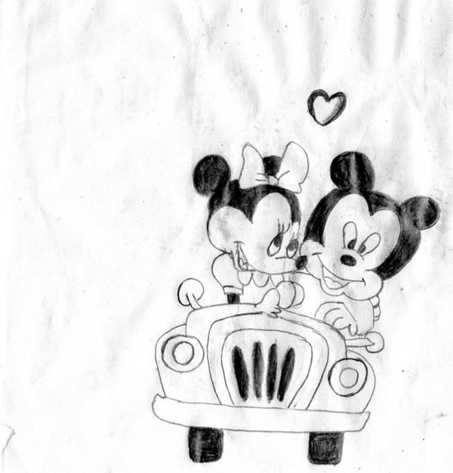Mickey Mouse and Minnie Mouse - Pencil Sketch by Harita19 on DeviantArt