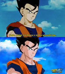 Mystic Gohan before / after