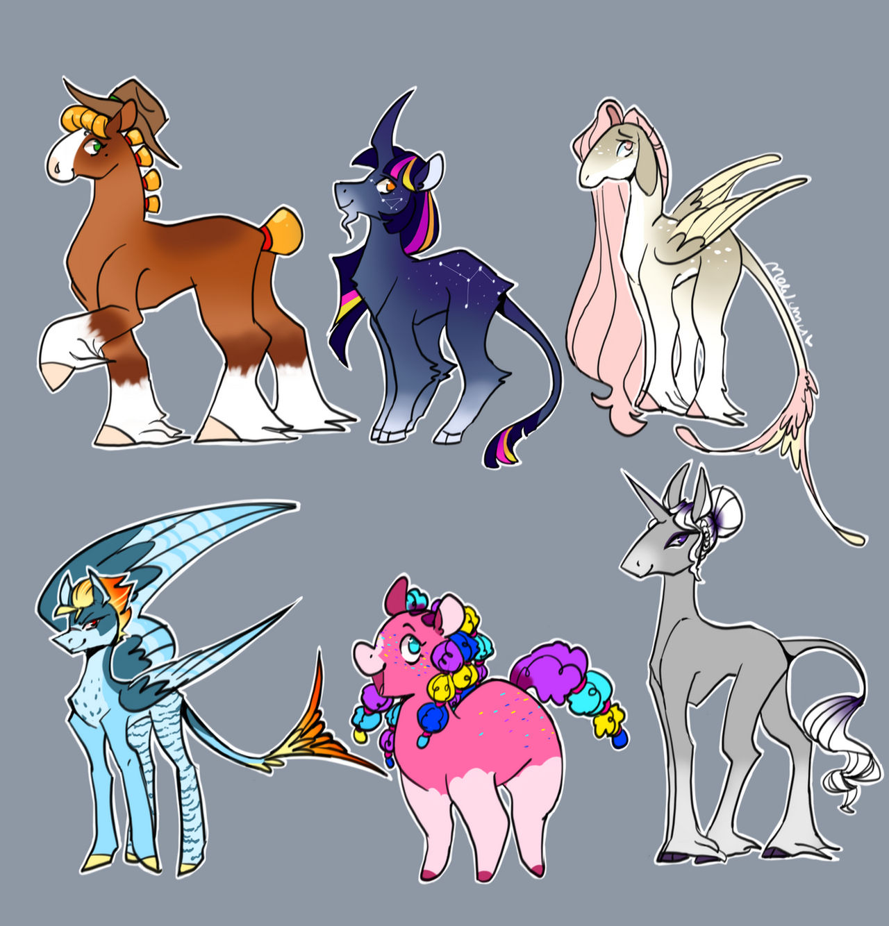 Mlp Rd Mane Mlp mane 6 redesigns by mewumu on DeviantArt