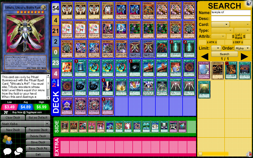 yugioh noah deck Yugioh Orica
