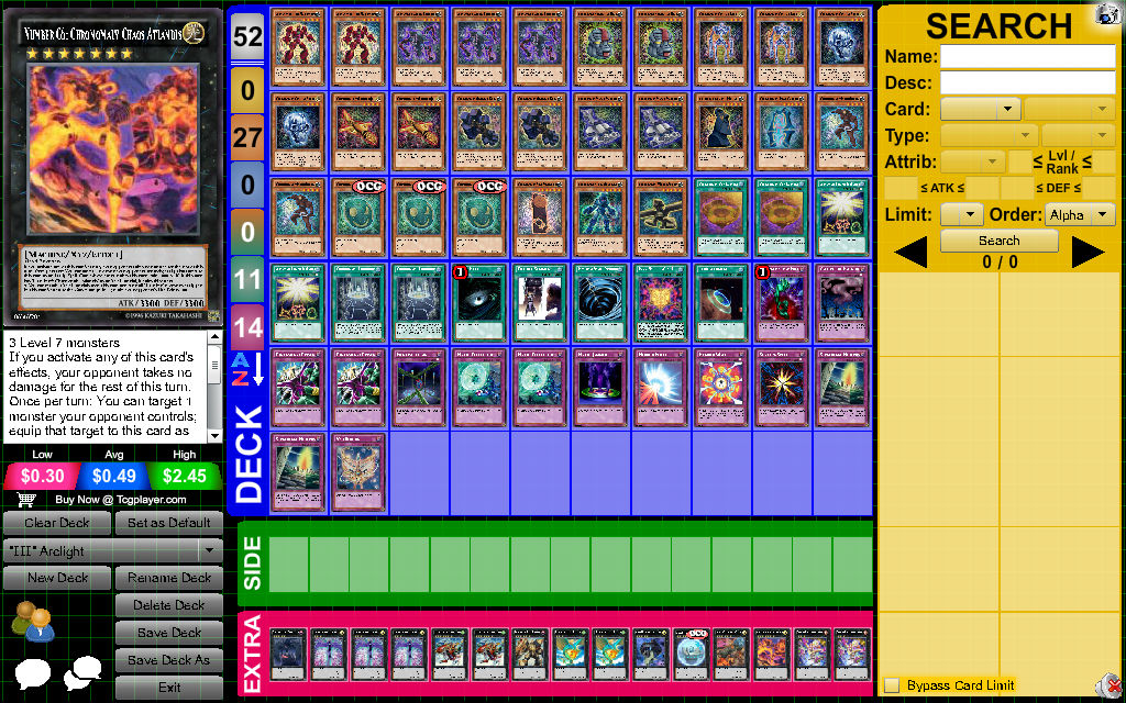 trey deck yugioh Treys list My Micheal 'III' ('Trey') Arclight