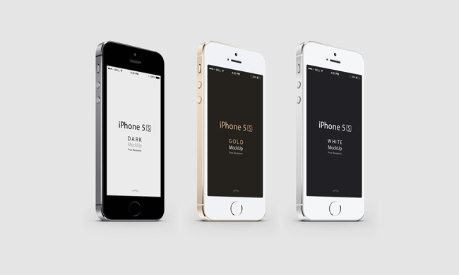 Loot #6 iPhone 5S Psd Vector Mockup (PSD)