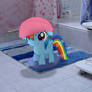 Dashie's first bath (MLP in real life)