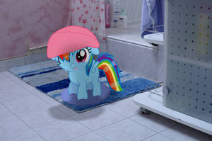 Dashie's first bath (MLP in real life)