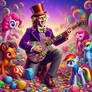 Willy Wonka played his guitar with mlp ai filter