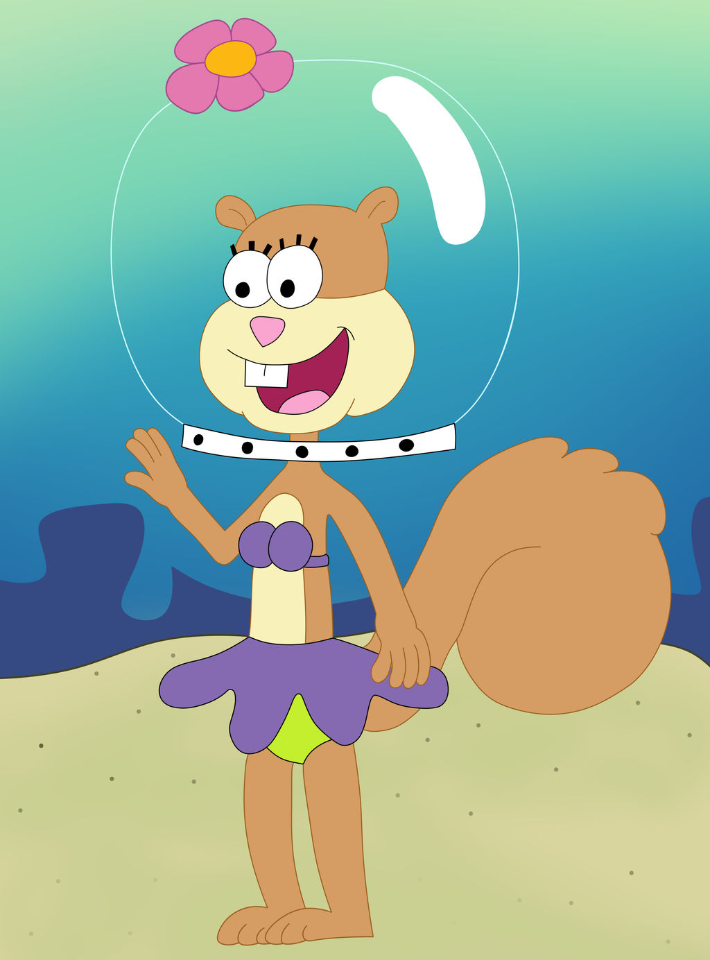 Sandy Cheeks without her suit by NormalPhantasm on DeviantArt