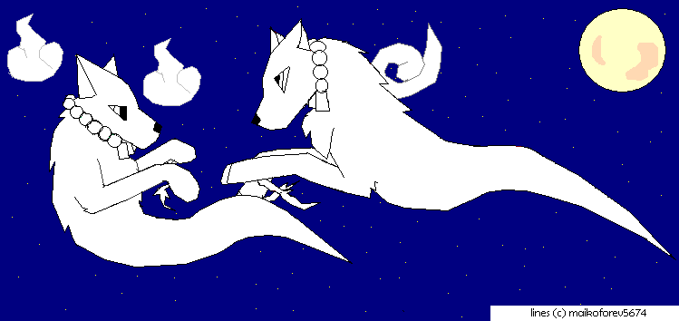 Starlight Flight Kekkaishi Demon Dog Lineart FREE