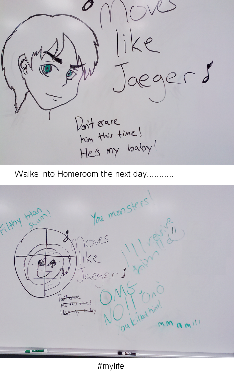 Eren on my Homeroom Whiteboard Meme