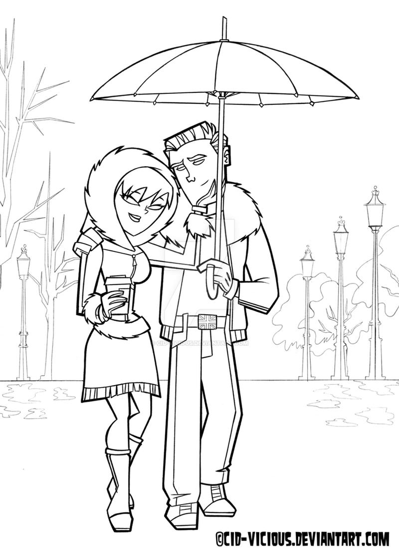 It's Raining - lineart