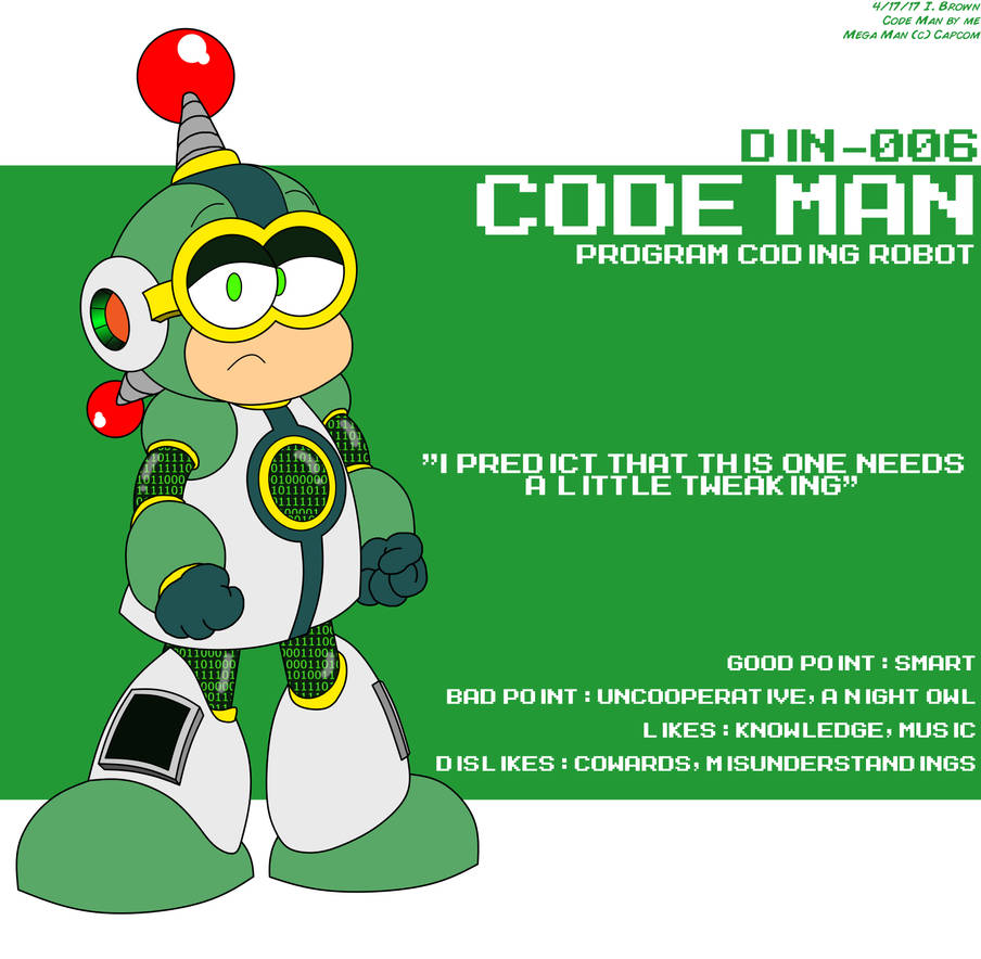 DIN-006 Code Man by LuigiStar445 on DeviantArt