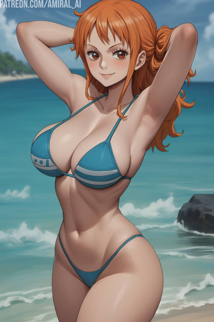 Nami One Piece Beach Bikini By AmiralAI On DeviantArt nami-one-piece-beach-bikini-by-amiralai-on-deviantart