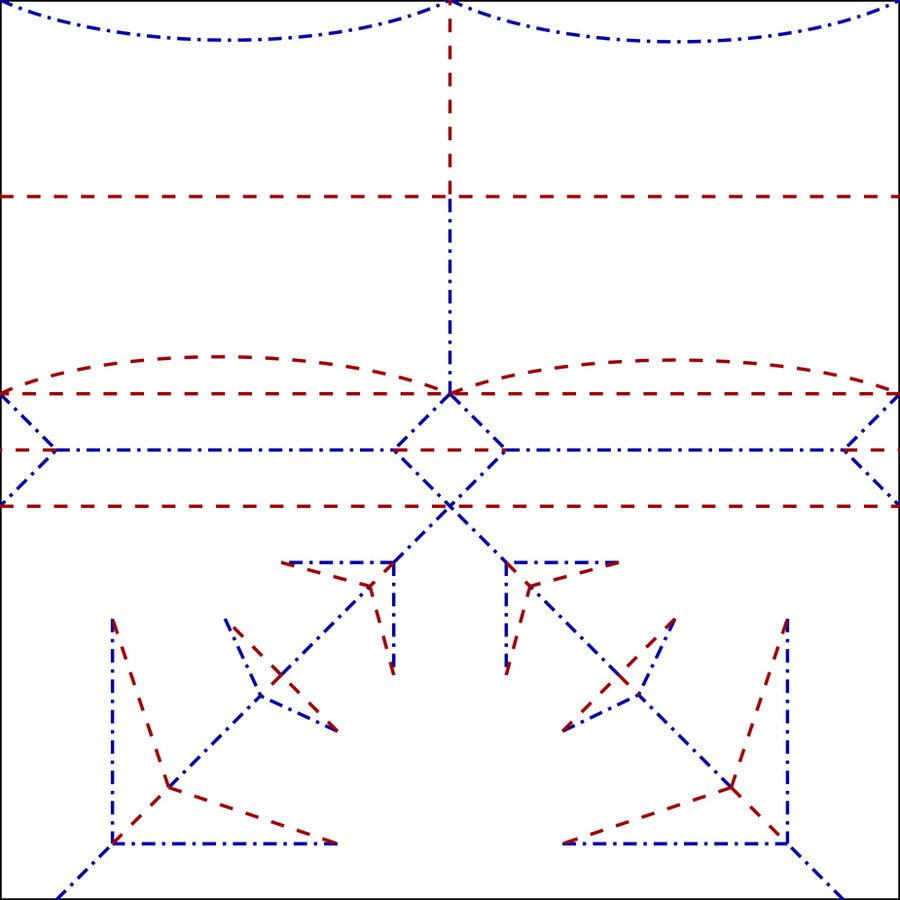 Origami Trojan Helmet Crease Pattern by Cahoonas
