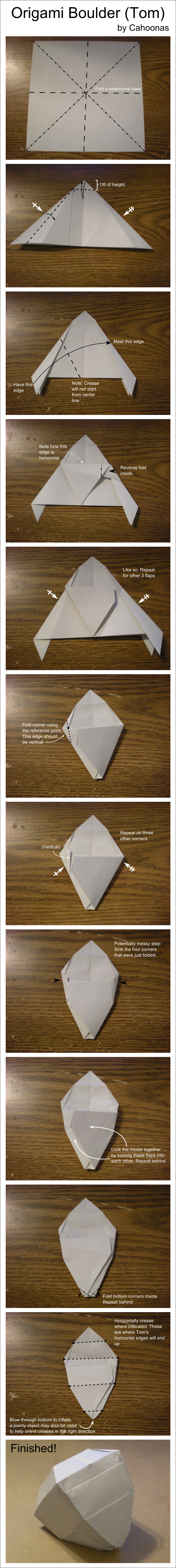 Origami Rock (Tom) Diagram