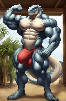 Big muscle lizard