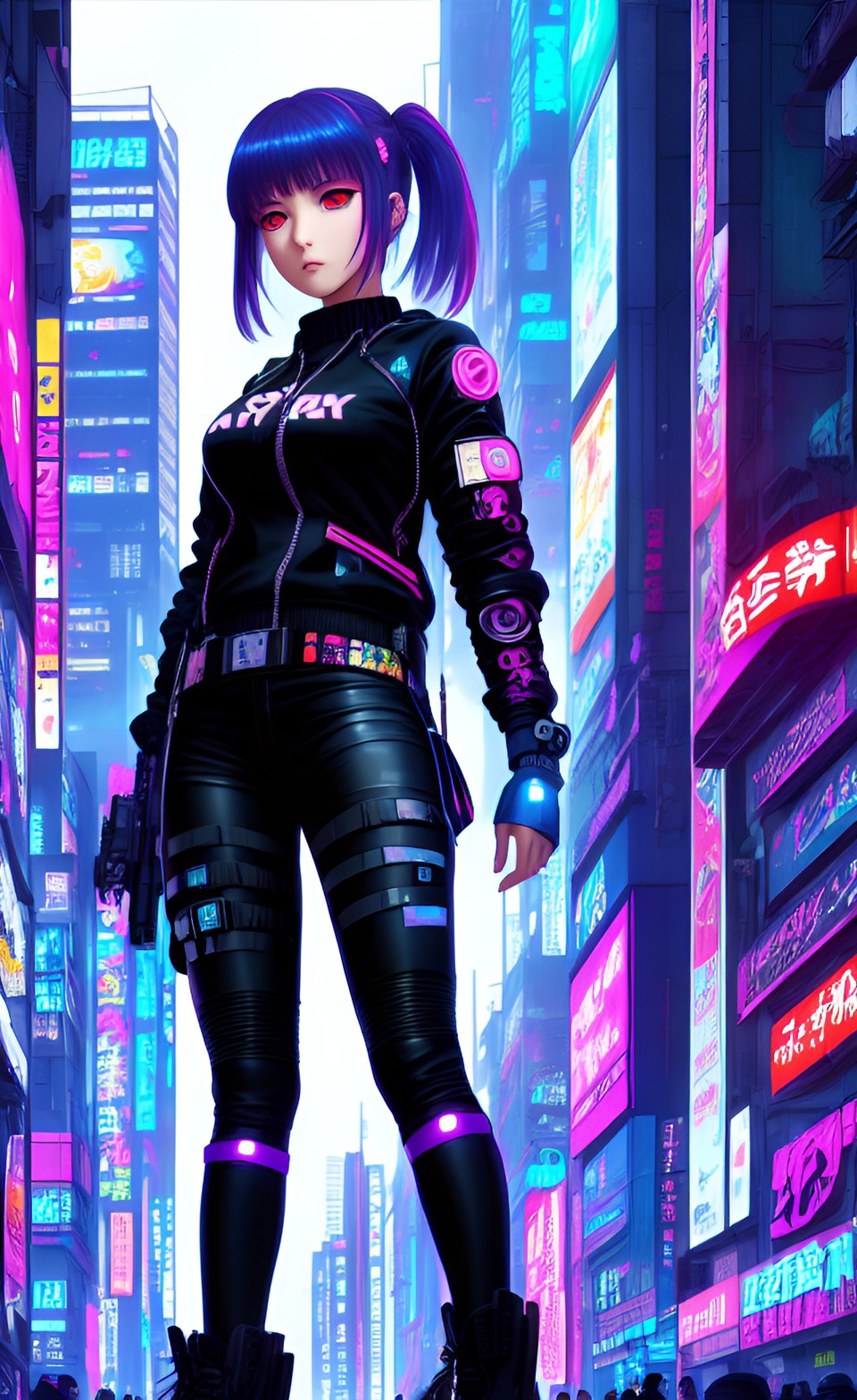 Cyberpunk Anime Girl by MAXADIN on DeviantArt