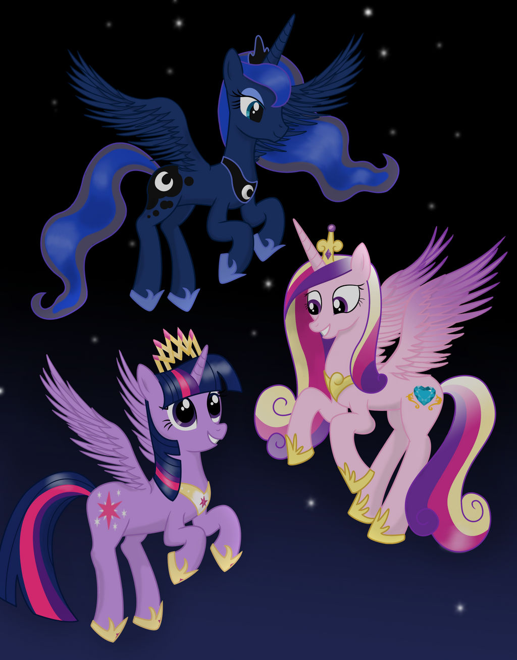 Three Alicorn Princesses