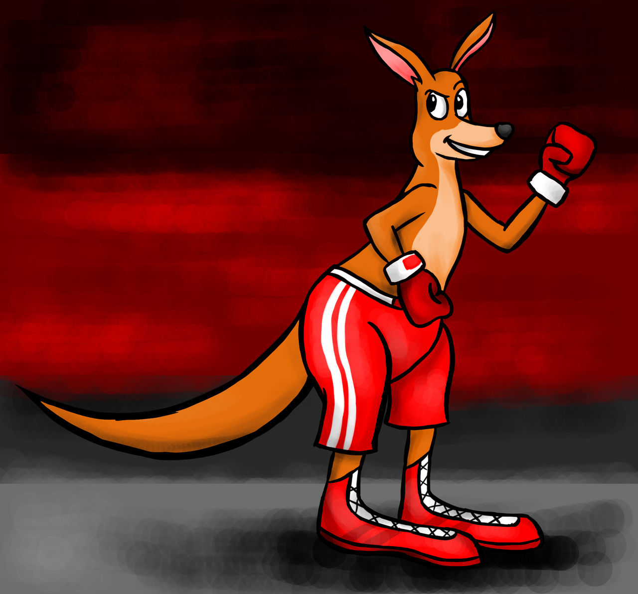 Kangaroo Boxing Drawing Kangaroo Boxing Man Etching Royalty Free
