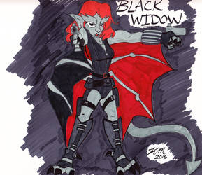 Black Widow Gargoyle by DogDemonAbridged12