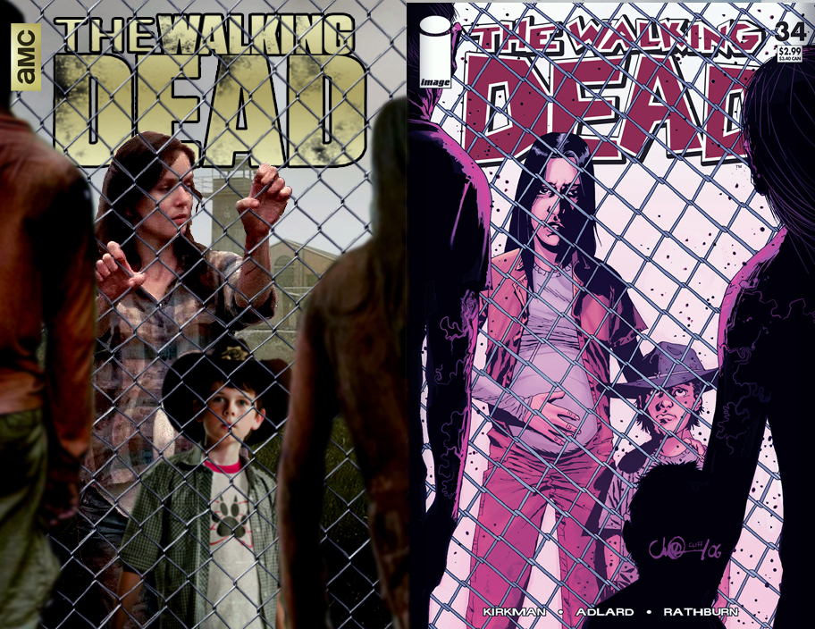 The Walking Dead #34 comic book cover photoshopped