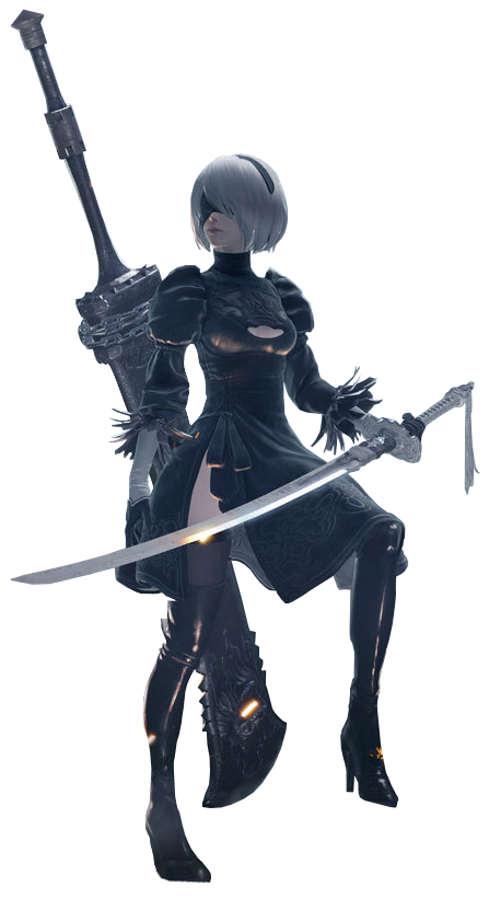 Nier Automata 2B Key Art Render PNG by VigoorDesigns on DeviantArt