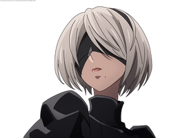 Nier Automata Anime 2B Vector PNG