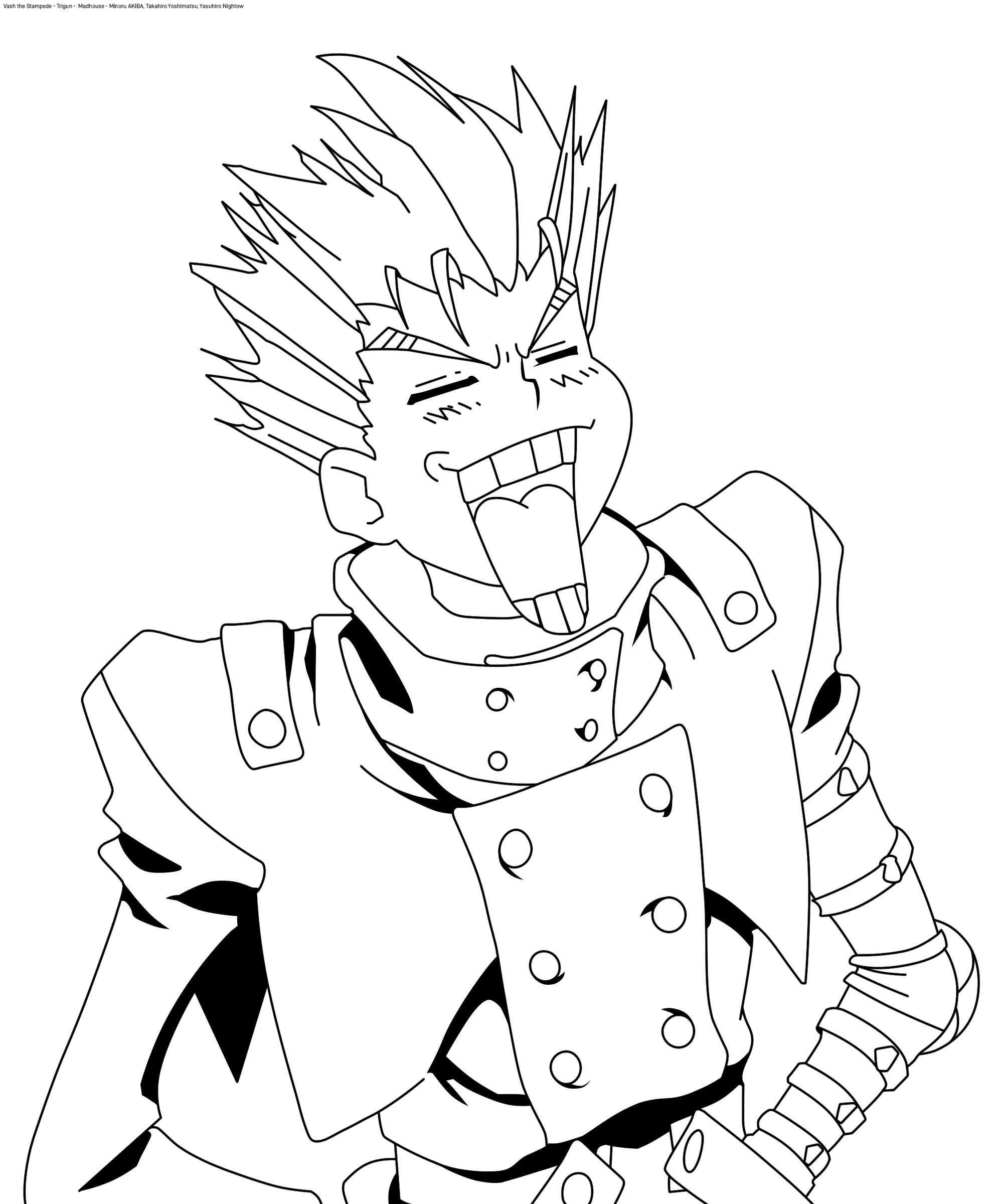 Trigun Vash Laughing Vector PNG by VigoorDesigns on DeviantArt