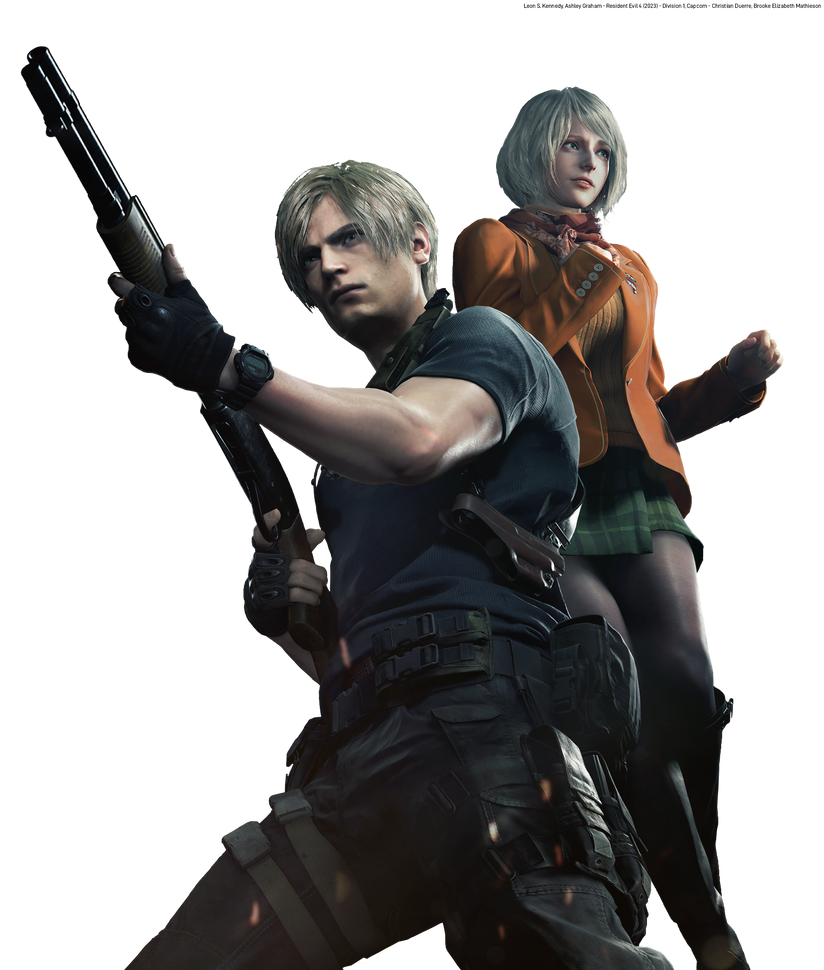 Resident Evil 4 Leon Ashley Promo Render PNG by VigoorDesigns on DeviantArt
