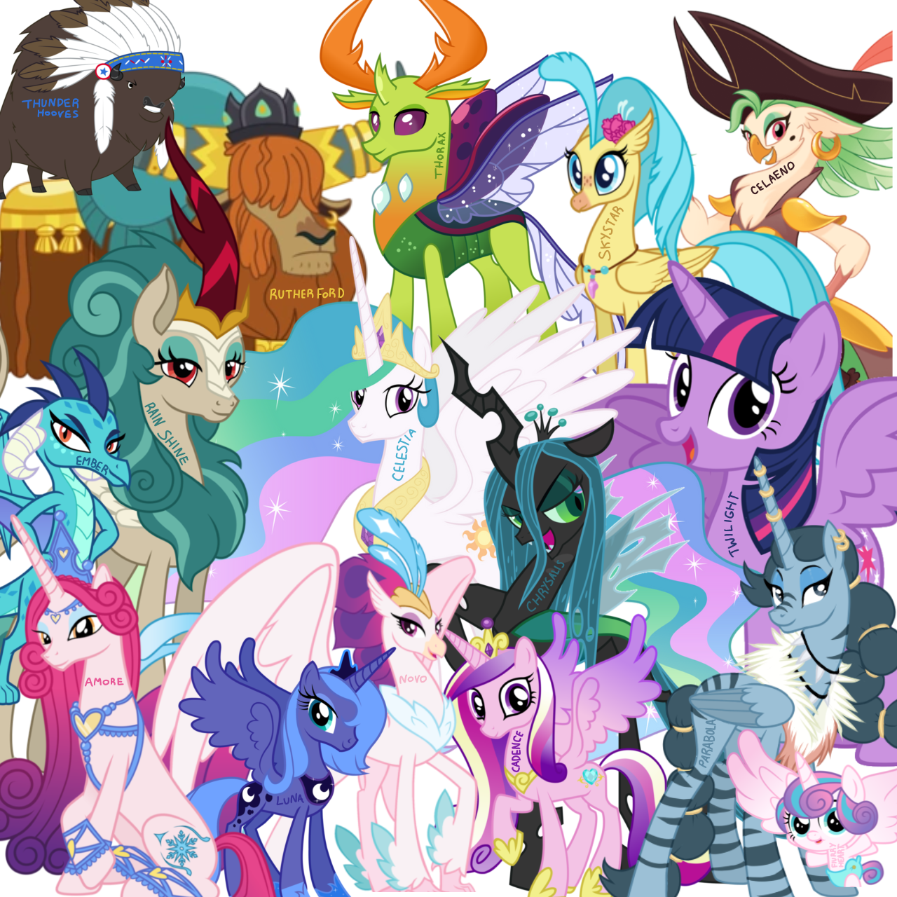 Mlp Rulers all (?) of the mlp leaders/princesses/queens by QueenSkystar on DeviantArt
