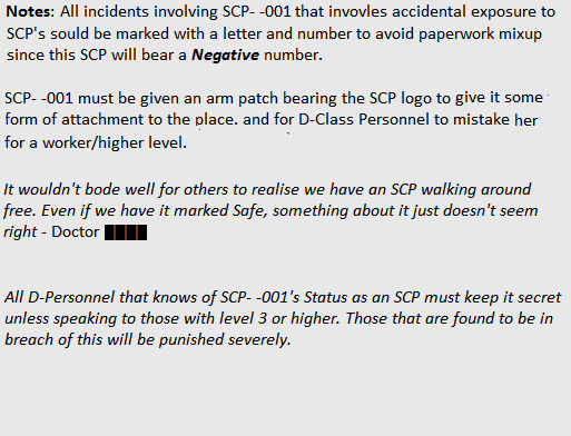 Scp Logs Note SCP- -001 Notes by YugiDMega on DeviantArt