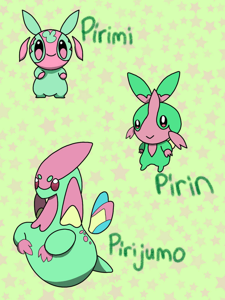 Pirimi fakemon line by HisaoDiagon on DeviantArt