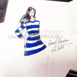 Stripes fashion illustration by AmanyIbrahem