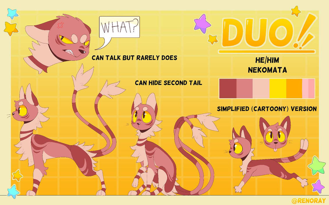 Duo -character reference sheet by RozzyKaynin on DeviantArt