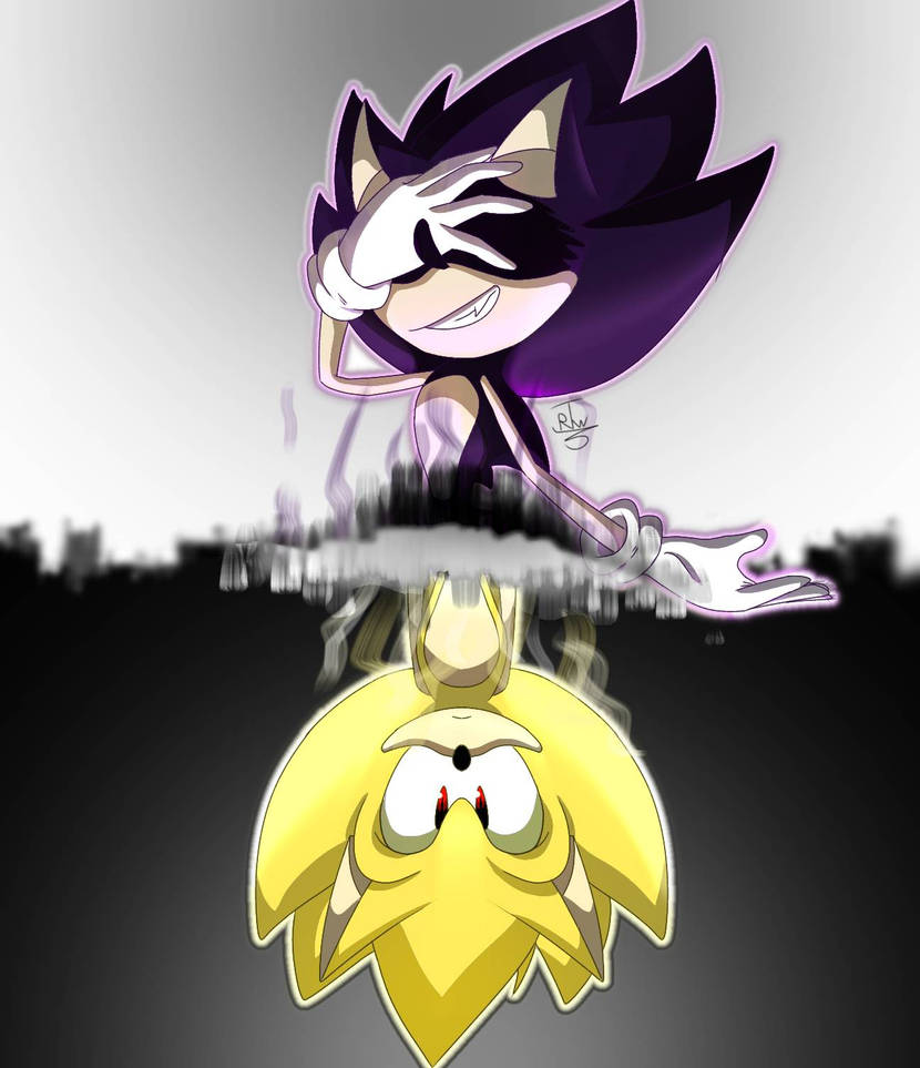 Dark Sonic and Super Sonic by RoulseTheWolf on DeviantArt