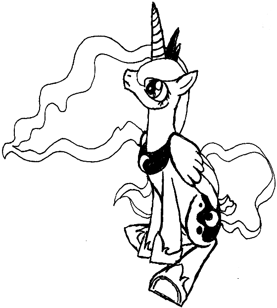 Princess Luna - Attempt Doodle