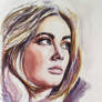 Adele. Watercolor portrait.