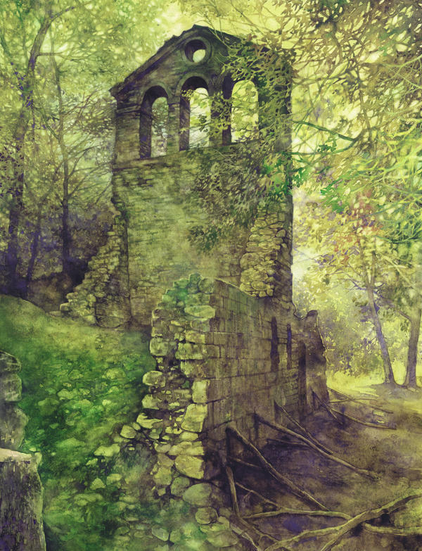 Ruins in the forest by Katarzyna-Kmiecik