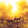 Horses at Sunset