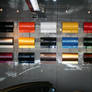 wall of colors at lamborghini